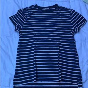 Striped blue + white Calvin Klein shirt size S